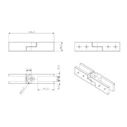 180-Degree Double-Sided Glass Clamps - Hengke Casting product image 7