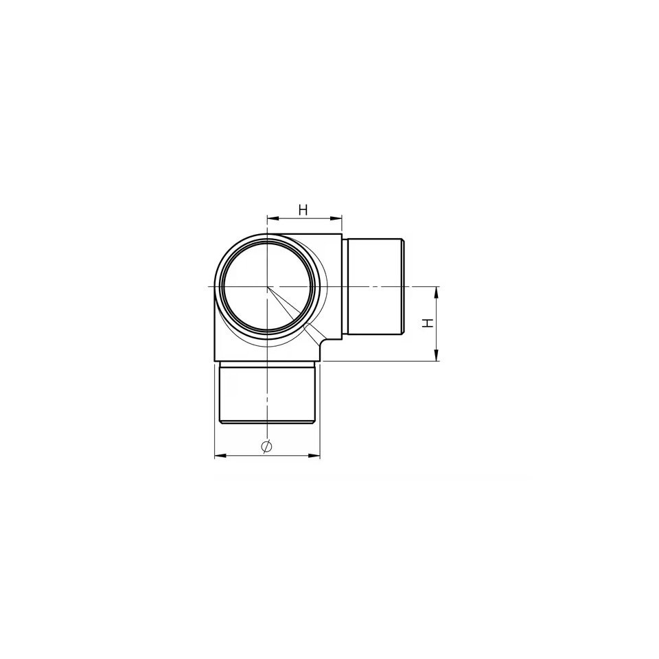 90-Degree Three-Way Connectors - Hengke Casting product image 2