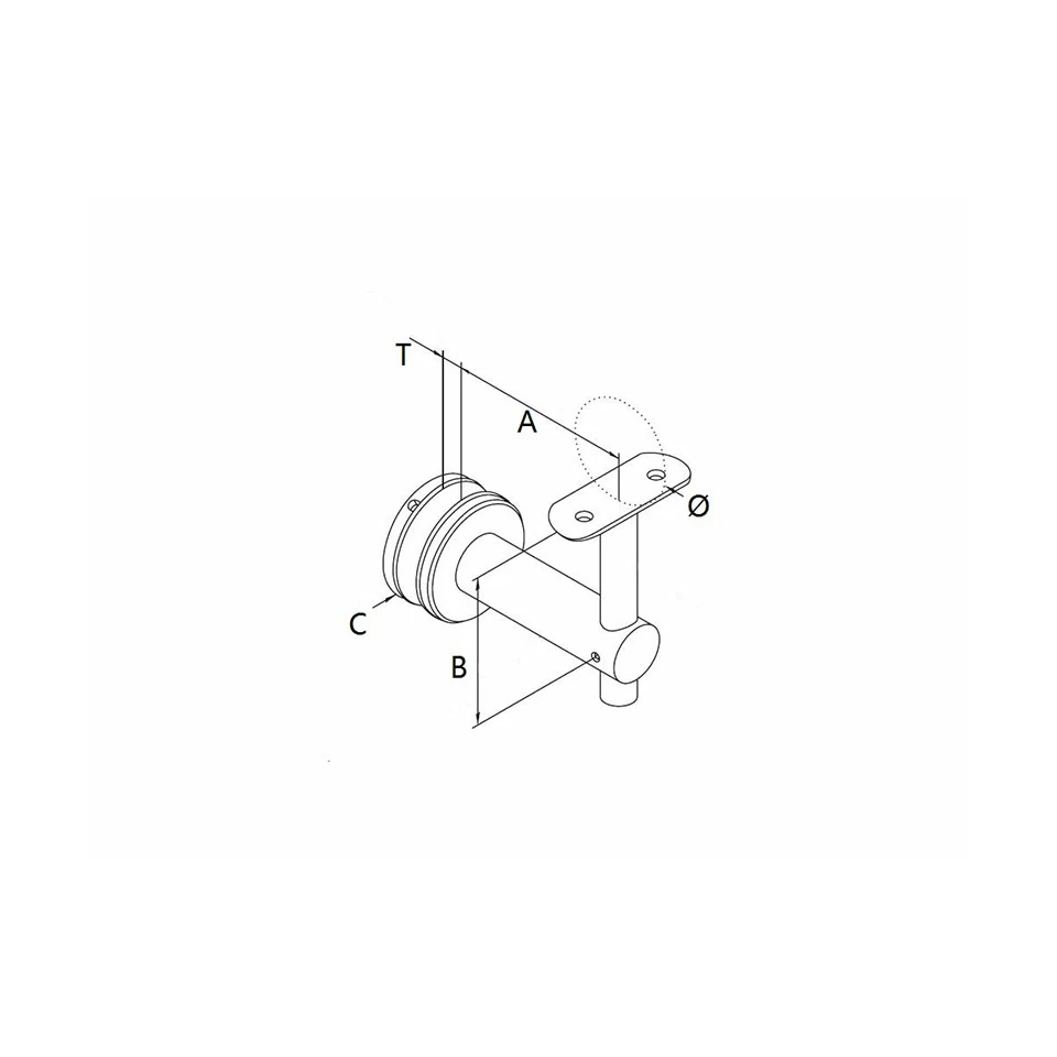 Glass-to-Tube Handrail Brackets - Hengke Casting product image 2