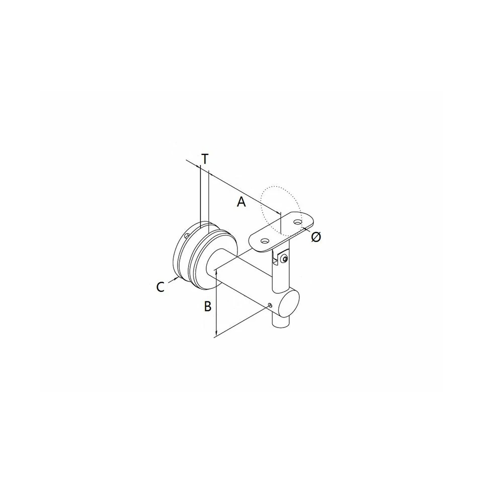 Glass-to-Tube Handrail Brackets - Hengke Casting product image 4