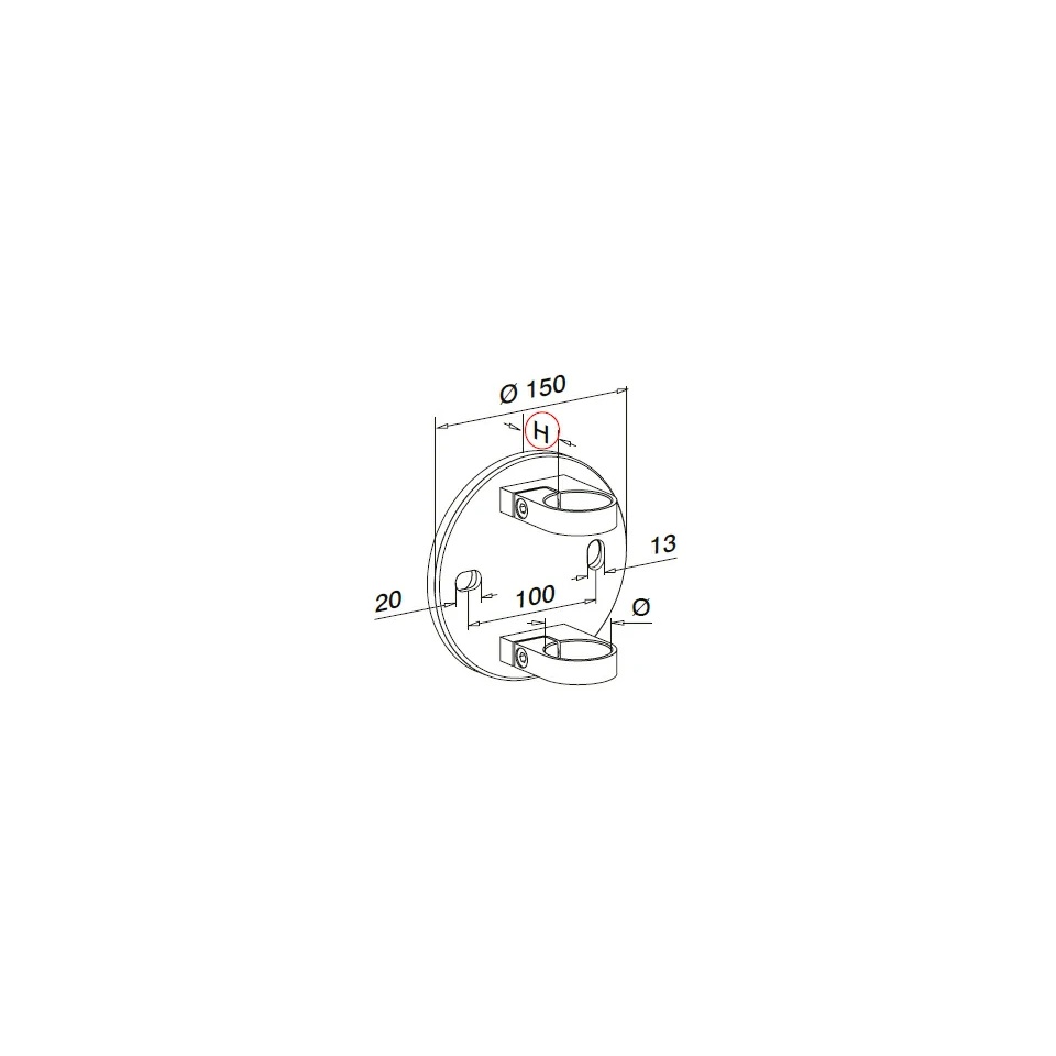 Round Fascia Baluster Brackets - Hengke Casting product image 2