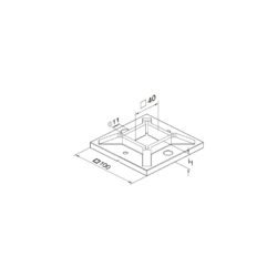 Square Tube Base Flanges - Hengke Casting product image 8