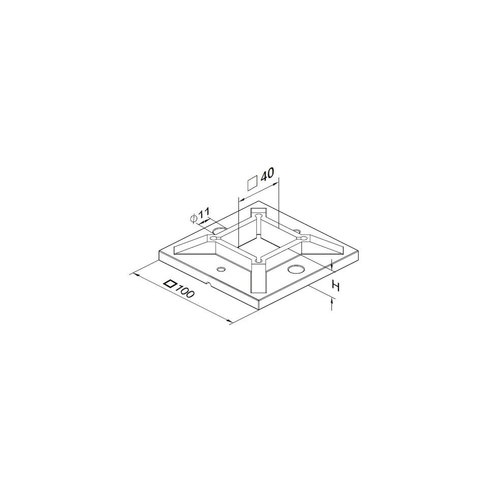 Square Tube Base Flanges - Hengke Casting product image 4