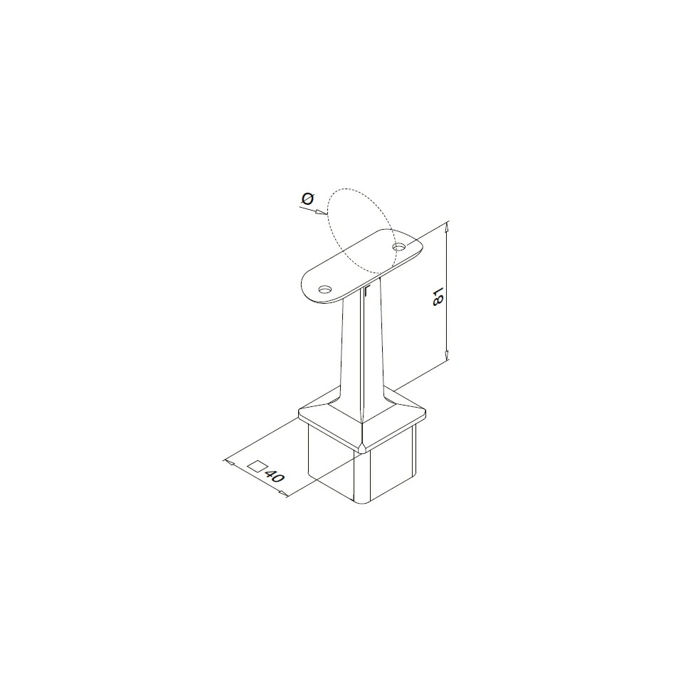 Square Handrail Supports - Hengke Casting product image 2
