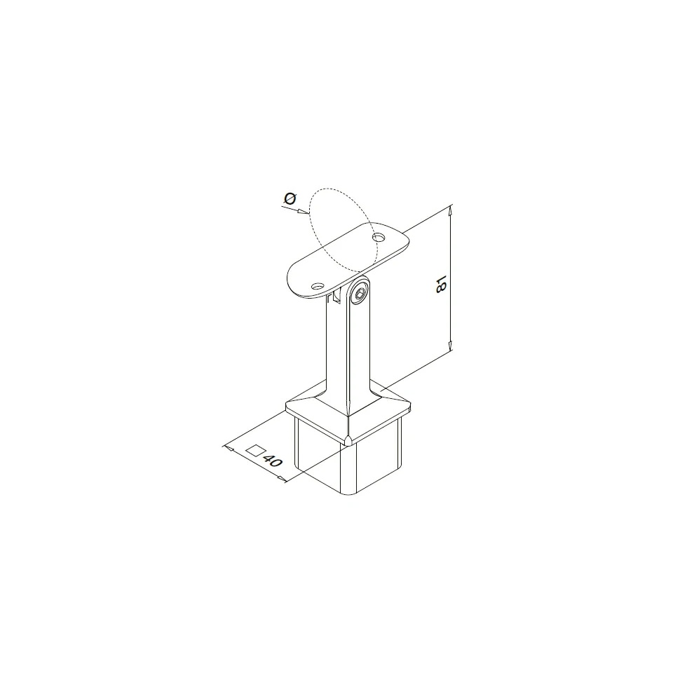 Square Handrail Supports - Hengke Casting product image 4